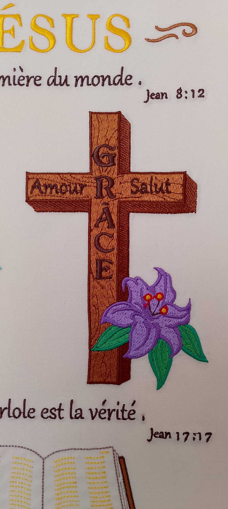 Tableau tenture - Jésus, la lumière du monde.