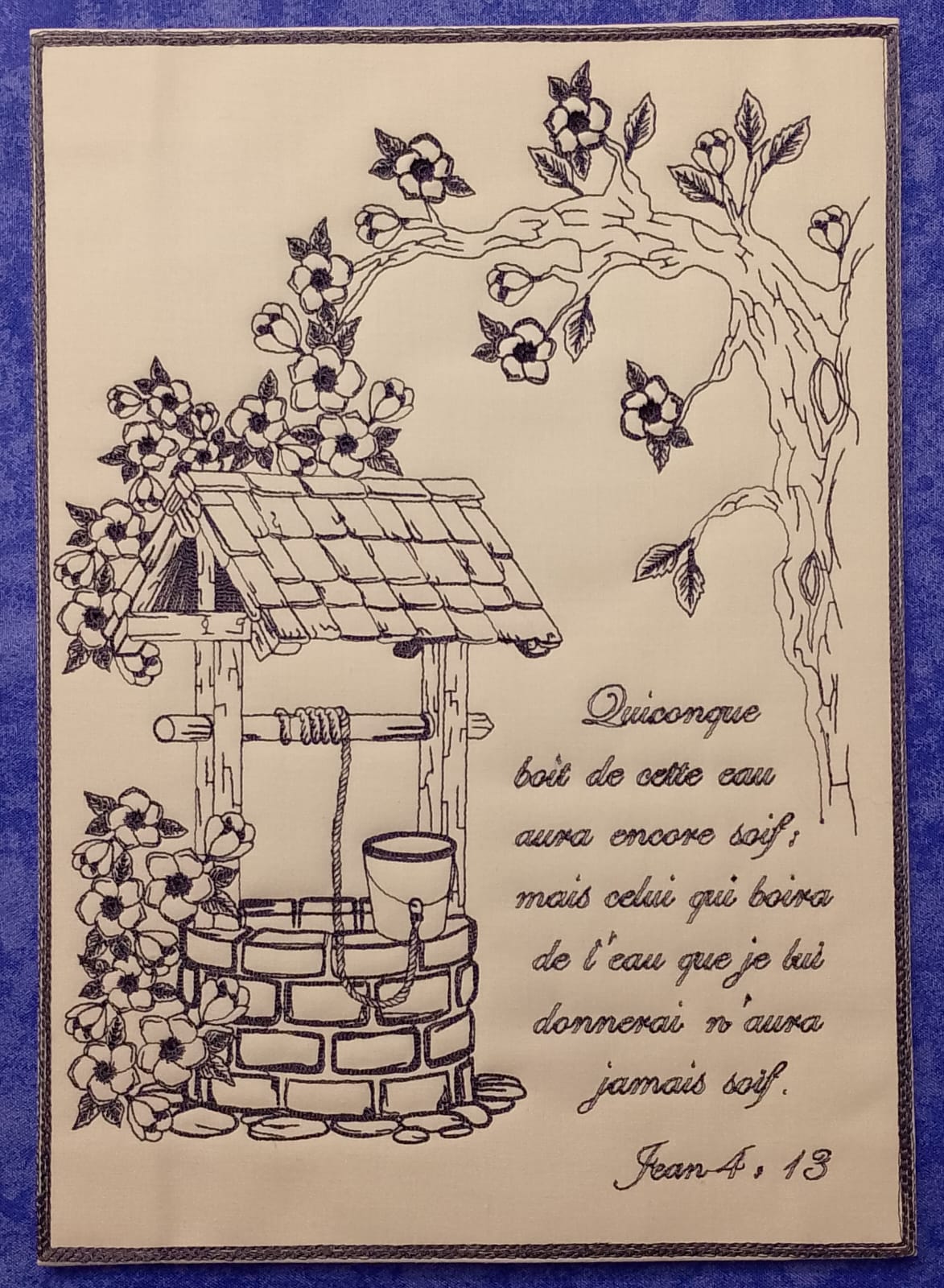 Tableau Inspirant "Quiconque boira" (Jean 4:13) - Cadre en Option