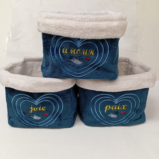 Pochon carré Amour, Paix et Joie