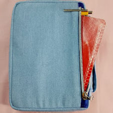 Sacoche Bible en Jeans – Message "Je te louerai…" (Ps 119:7)