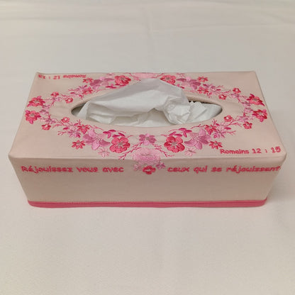 Couvre boîte à mouchoirs – Réjouissez-vous avec ceux qui se réjouissent (Romains 12:15)