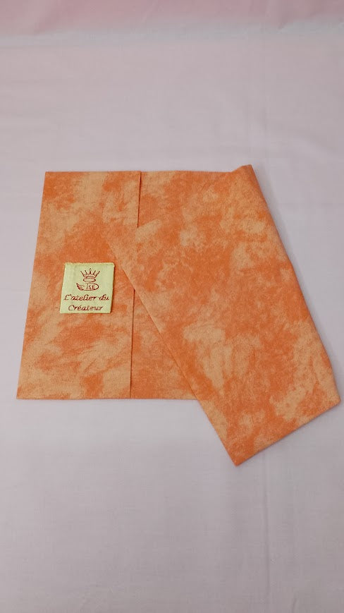 Couvre-livre orange – “Je te louerai dans la droiture de mon cœur” (Psaumes 119:7)