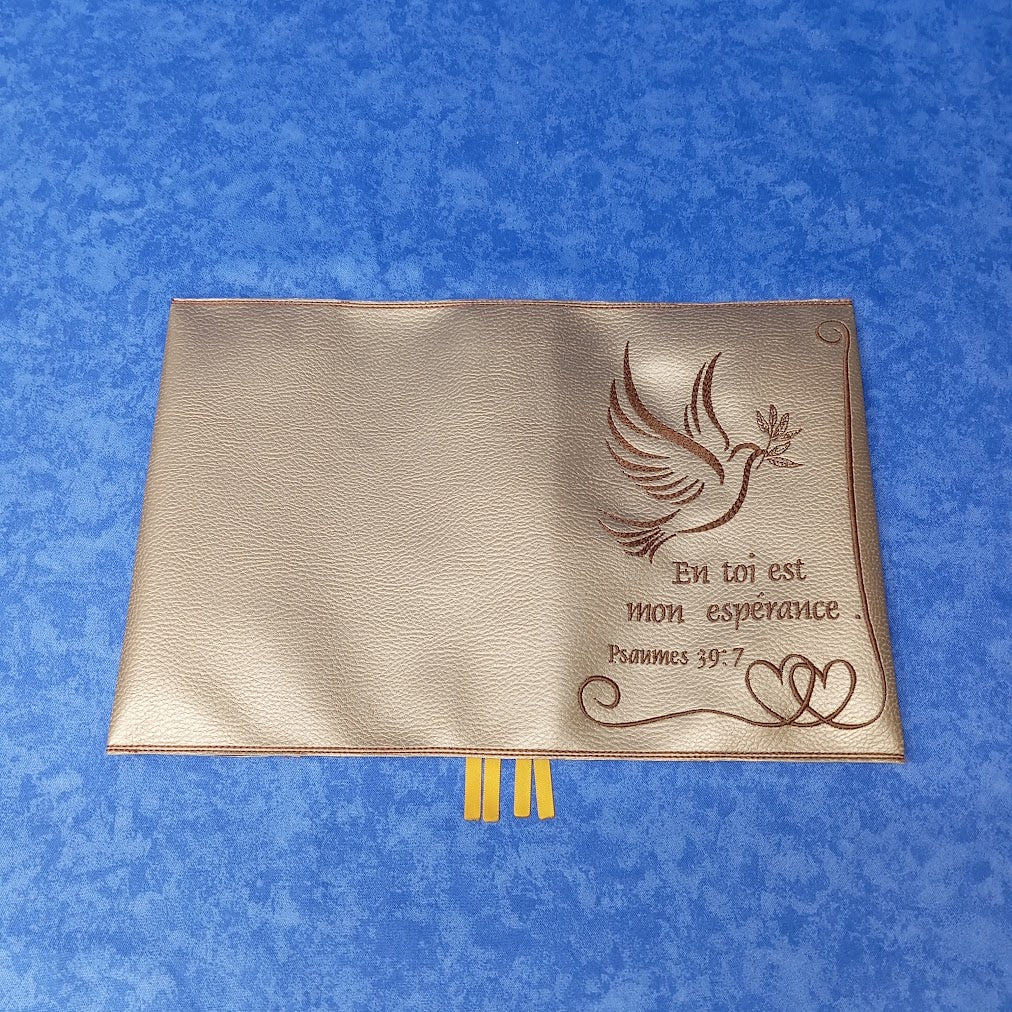 Couvre-livre Bible : En toi est mon espérance (Psaumes 39:7)