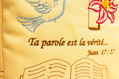 Sacoche Bible en Jeans - "Ta Parole est la Vérité" (Jean 17:17)