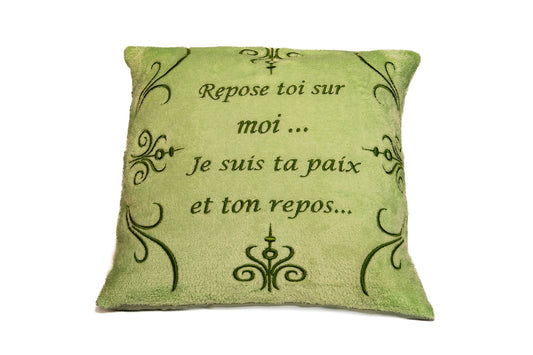 Coussin – Repose-toi sur moi, je suis ta paix