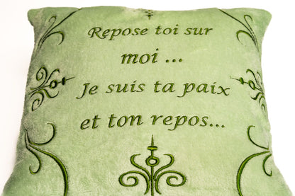 Coussin – Repose-toi sur moi, je suis ta paix