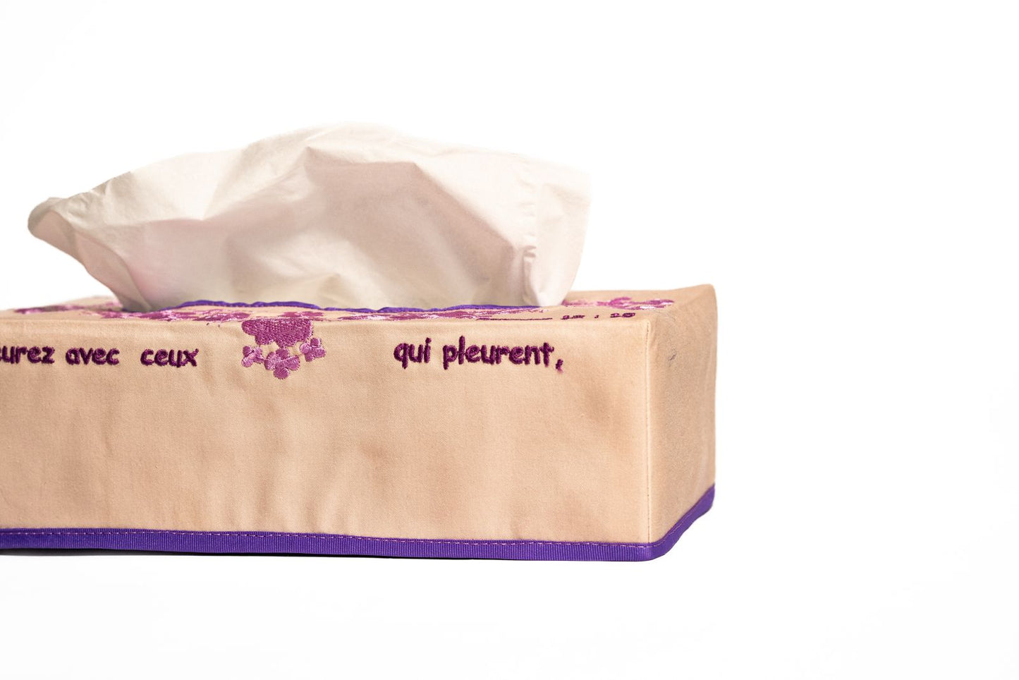 Couvre boîte à mouchoirs – Réjouissez-vous avec ceux qui se réjouissent (Romains 12:15)