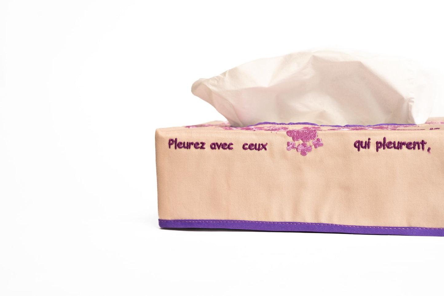 Couvre boîte à mouchoirs – Réjouissez-vous avec ceux qui se réjouissent (Romains 12:15)