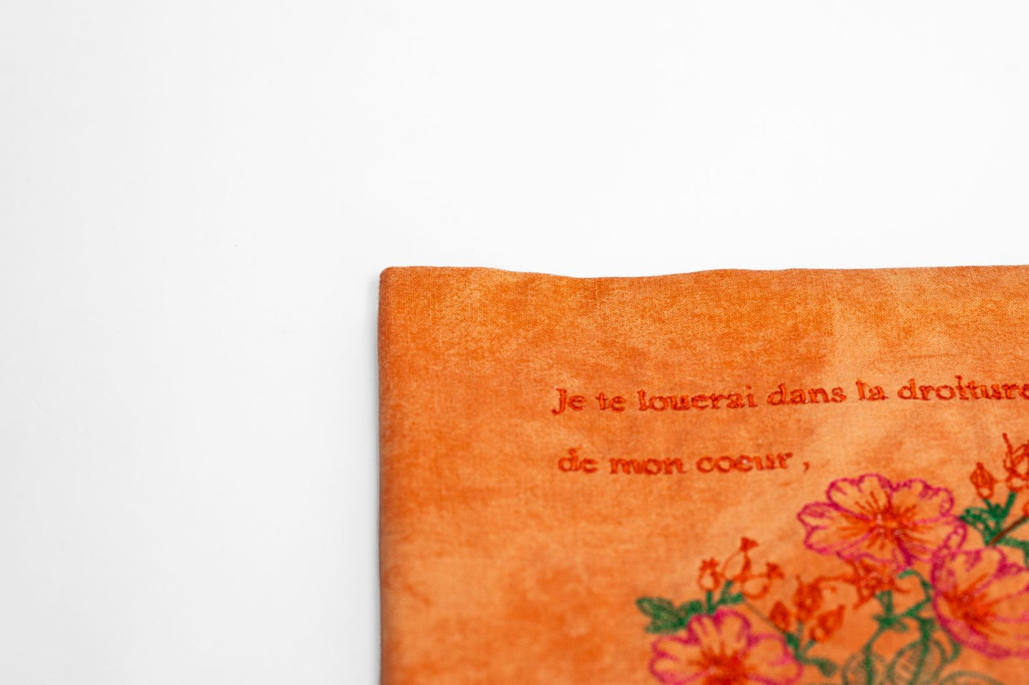 Couvre-livre orange – “Je te louerai dans la droiture de mon cœur” (Psaumes 119:7)