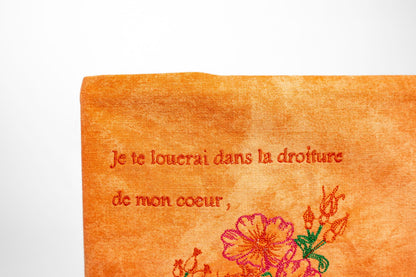 Couvre-livre orange – “Je te louerai dans la droiture de mon cœur” (Psaumes 119:7)