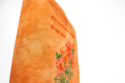 Couvre-livre orange – “Je te louerai dans la droiture de mon cœur” (Psaumes 119:7)