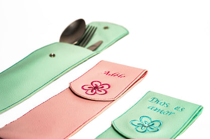 Sacs à Couverts Personnalisables en Simili Cuir