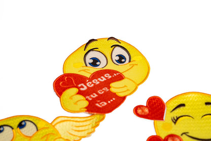 Écusson Smiley – “Jésus tu es là” (N°3)