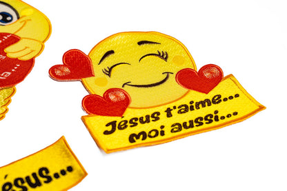 Écusson Smiley – “Jésus t’aime… Moi aussi” (N°2)