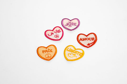 Magnets Cœurs – “Amour, Paix, Joie, Liberté, La Vie”