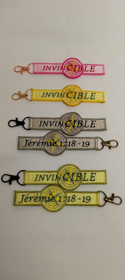 Porte-Clé Brodé - "Invincible"