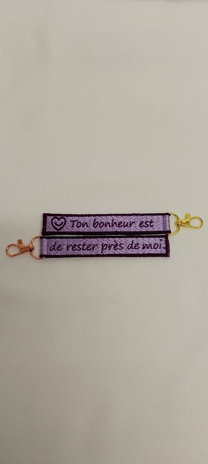 Porte-Clé Brodé qui parle