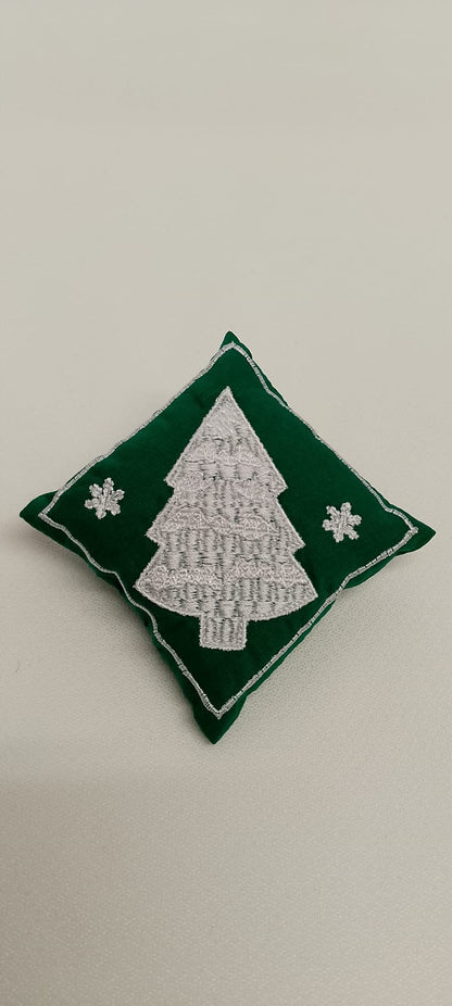 Guirlande Décorative de 4 Mini Coussins de Noël Brodés Personnalisables