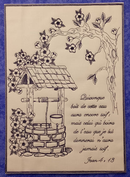 Tableau Inspirant "Quiconque boira" (Jean 4:13) - Cadre en Option