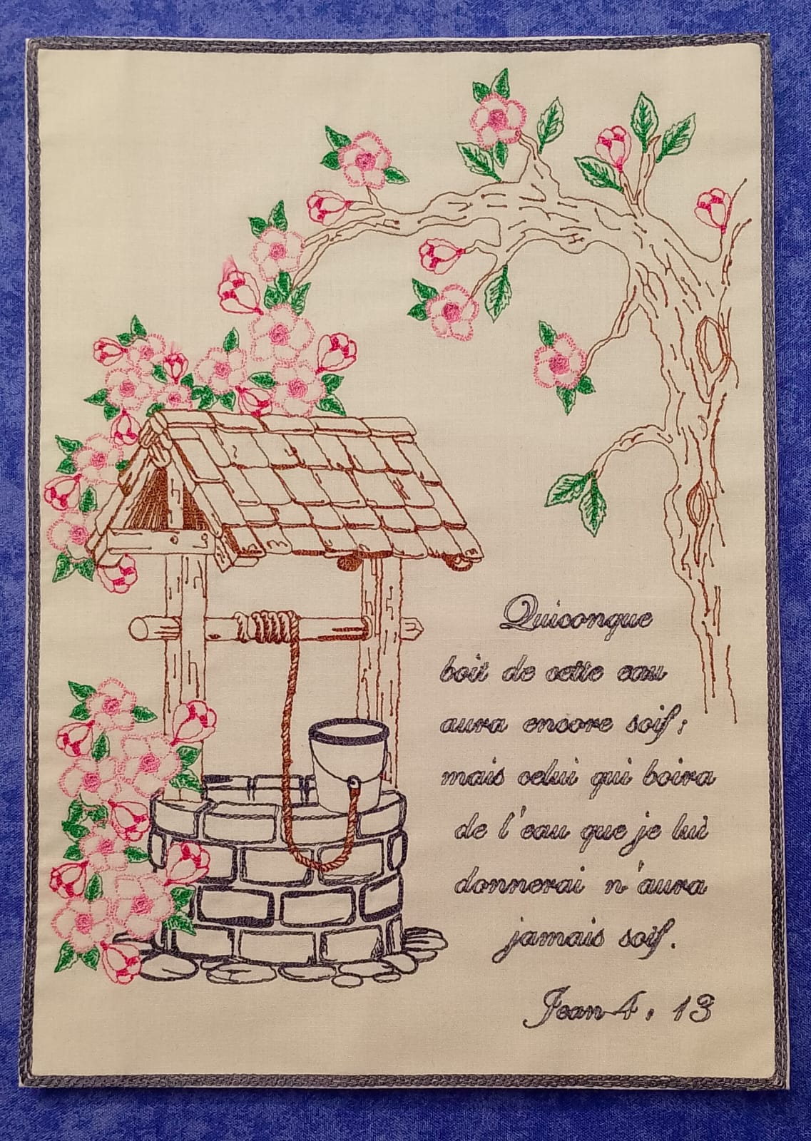 Tableau Inspirant "Quiconque boira" (Jean 4:13) - Cadre en Option