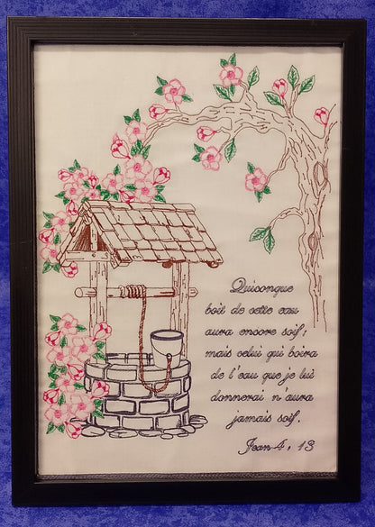 Tableau Inspirant "Quiconque boira" (Jean 4:13) - Cadre en Option