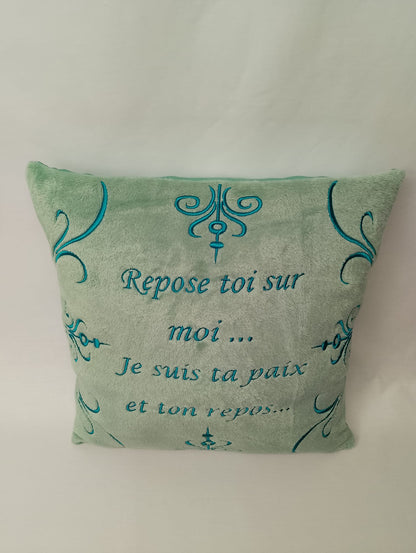 Coussin – Repose-toi sur moi, je suis ta paix