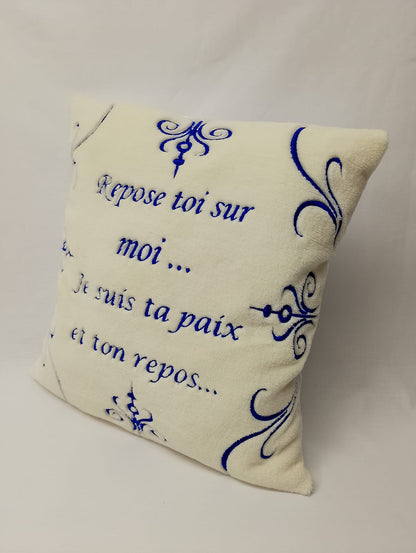 Coussin – Repose-toi sur moi, je suis ta paix