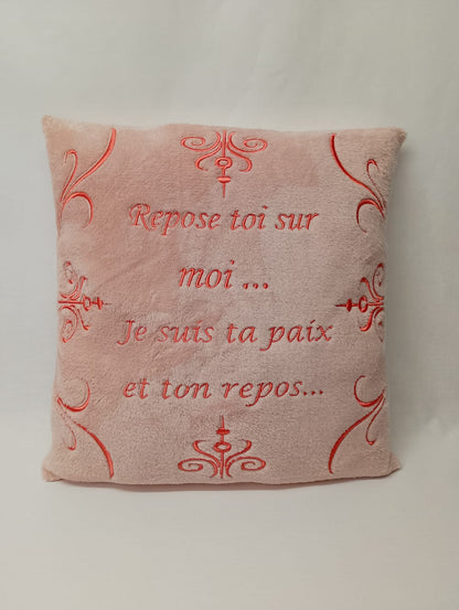 Coussin – Repose-toi sur moi, je suis ta paix