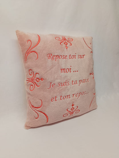 Coussin – Repose-toi sur moi, je suis ta paix