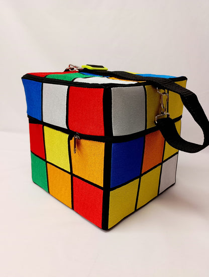 Sac Rubik's Cube ouvert – niveau supérieur avec petits compartiments