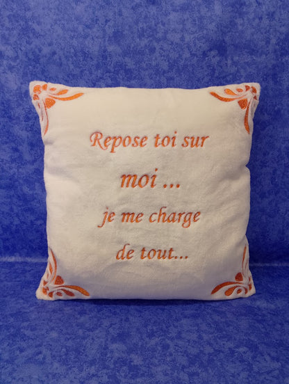 Coussin – Repose-toi sur moi, je me charge de tout