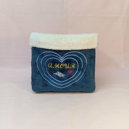 Pochon carré Amour, Paix et Joie