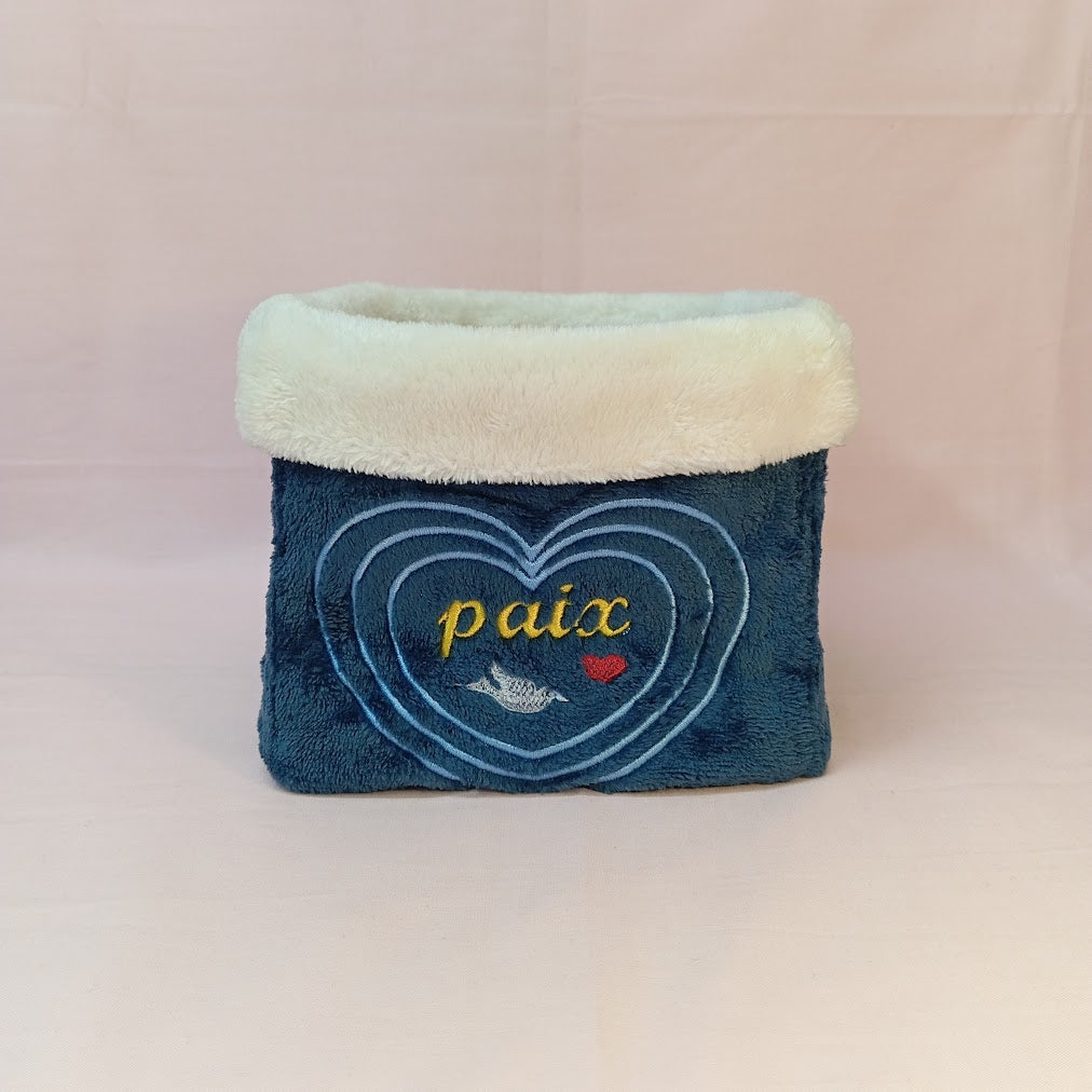 Pochon carré Amour, Paix et Joie