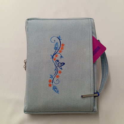 Sacoche Bible en Jeans – Message "Je te louerai dans la droiture…" (Ps 117:7)